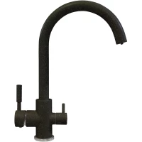 Смеситель для кухни с подключением к фильтру черный Polygran Элара Дуо 627666