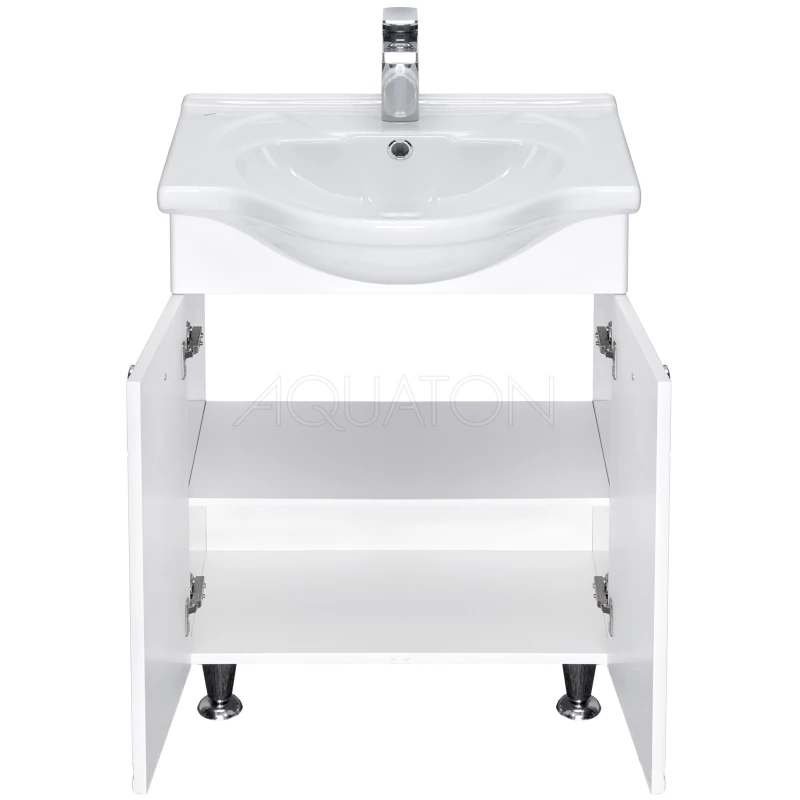 Комплект мебели белый глянец 66 см Акватон Лиана 1A165701LL010 + 1WH109651 + 1A166202LL01R