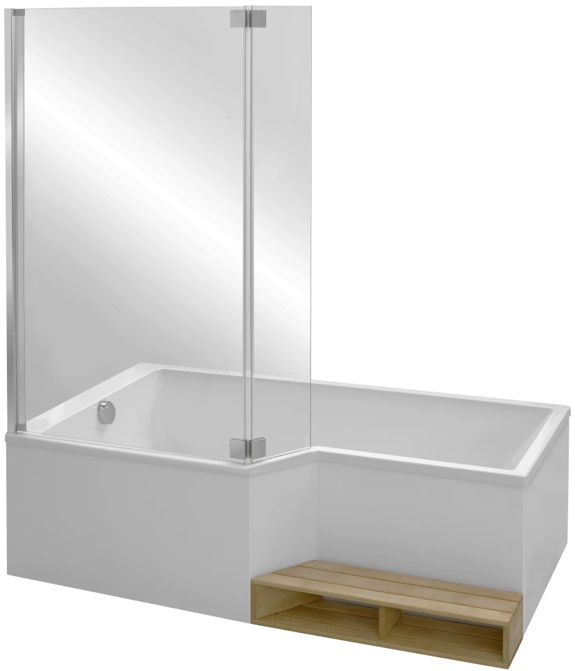 Шторка для ванны 111.5 см прозрачный Jacob Delafon BAIN-DOUCHE NEO E4930-GA ступенька для ванны jacob delafon bain douche neo e6d003 00
