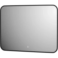 Зеркало Defesto Aura DF 2967SH 80x60 см, с LED-подсветкой, сенсорным выключателем, диммером, черный матовый
