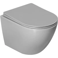 Унитаз подвесной Vincea Globo VT1-14TMG безободковый, торнадо, с сиденьем микролифт, серый матовый
