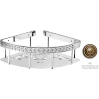 Полка для ванной Sanibano HL073/BR 22x22 см, угловая, бронза