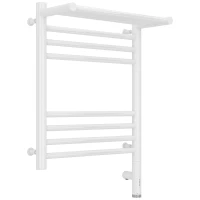 Полотенцесушитель электрический 500x400 белый глянец МЭМ правый Сунержа Богема с полкой 3.0 12-5807-5040