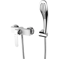 Смеситель для душа Lemark Melange LM4933CW с душевым гарнитуром, хром/белый