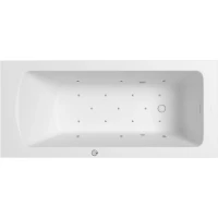 Ванна из литьевого мрамора Whitecross Coin Solid Surface 0224.170075.200.RELAX.CR 170x75 см, с гидромассажем, белый матовый