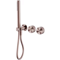 Смеситель для ванны Feramolli Sole S680BB CoolStart, встраиваемый, с душевым гарнитуром, медь матовая