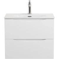 Тумба под раковину BelBagno Marino Bianco Lucido MARINO-CER-MINI-600-2C-SO-BL-P 59,6 см, подвесная, белый глянец