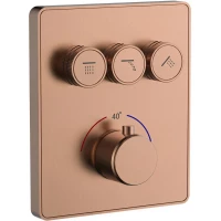 Термостат для ванны Wonzon & Woghand WW-INF323A-BRG встраиваемый, розовое золото матовый