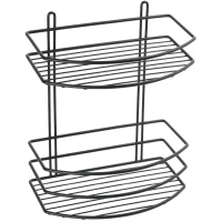 Полка для ванной Fixsen FX-720B-2 25 см, двойная, черный матовый