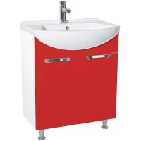 Тумба красный глянец/белый глянец 64 см Bellezza Альфа 4638810000031