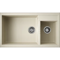 Кухонная мойка Omoikiri Tetogranit Tedori 86-2-LB-BE 4993933 86x50 см, ваниль