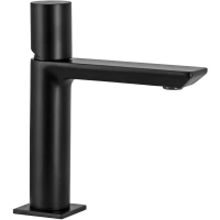 Смеситель для раковины Remer Edge EG512NO без донного клапана, черный матовый