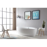 Акриловая ванна Abber AB9206 185x91 см, отдельностоящая, белый