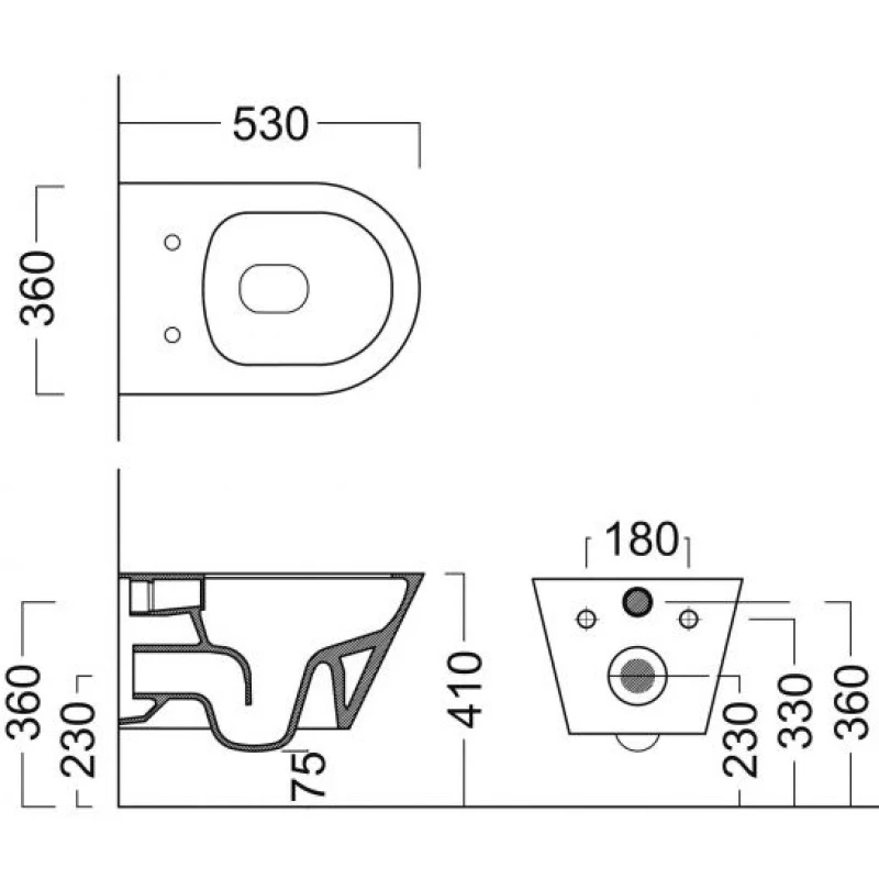 Комплект подвесной унитаз Kerama Marazzi Plaza Modern PLMR.wc.02 + PLMR.seat.02\WHT + система инсталляции Geberit 111.300.00.5