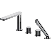 Смеситель на борт ванны Feramolli Dante CS8826S CoolStart, никель матовый