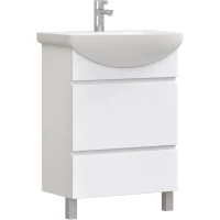 Тумба под раковину Vigo Wing tn.WIN.BAL.60.2Y белый 56 см, напольная, белый