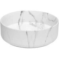Раковина-чаша Brevita Nuage MU7044A-MWM 36x36 см, накладная, белый мрамор