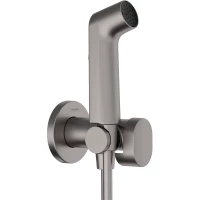 Гигиенический душ Hansgrohe Bidette S 29230340 с держателем, шлангом, черный хром матовый
