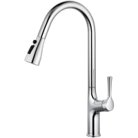 Смеситель для кухни Wonzon & Woghand WW-AE54123-CR с выдвижным изливом, хром