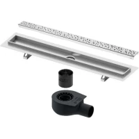 Душевой трап (лоток) Tece TECEdrainline drops 600700 + 650000 + 660016 + 600730 64,3 см, с решеткой, перфорированный, хром