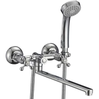 Смеситель для ванны D-Lin D143810-F универсальный, с душевым гарнитуром, хром