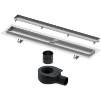 Душевой трап (лоток) Tece TECEdrainline plate 601200 + 650000 + 660016 + 601270 114,5 см, с решеткой, под плитку, хром