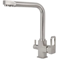 Смеситель для кухни Viko V-5705 с подключением к фильтру, нержавеющая сталь