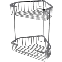 Полка для ванной D-Lin D201305 24x21,5 см, угловая, двойная, хром