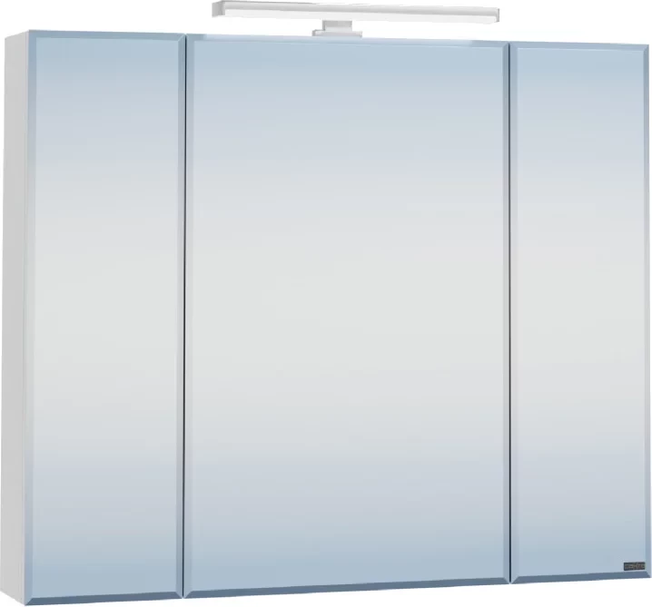 Зеркальный шкаф 87x73 см белый глянец Санта Стандарт 113018