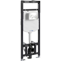 Инсталляция для унитаза WasserKRAFT Alme 15 15TLT.010.ME.BN02 с кнопкой смыва, никель