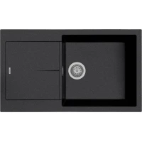 Кухонная мойка Rivelato Lumo LM-8650 Nero opaco 86x50 см, черный металлик