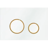 Изображение товара смывная клавиша veconi round design белый глянец/золотой матовый/белый глянец vfrd004whg