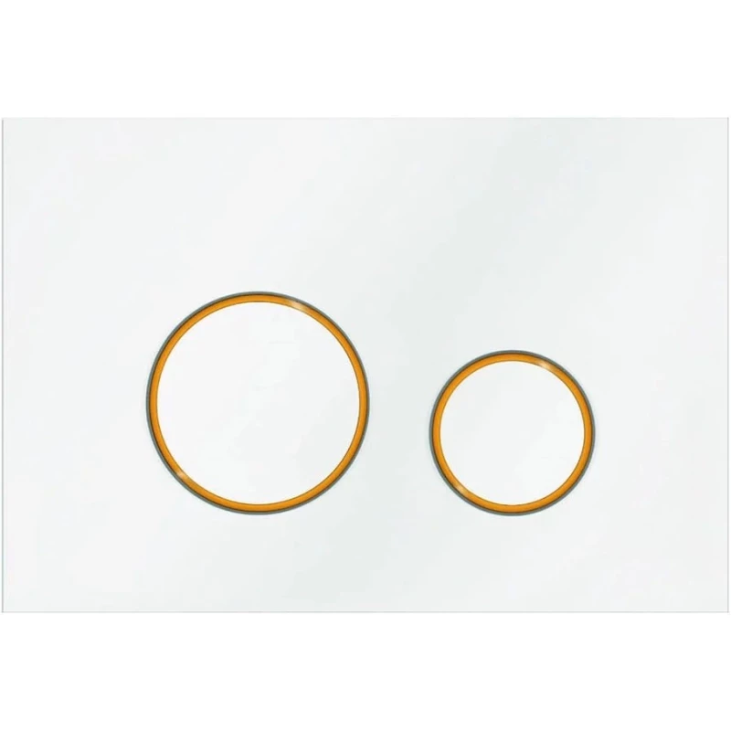 Кнопка смыва Veconi Round Design VFRD004WHG для инсталляции, белый глянец/золотой матовый/белый глянец