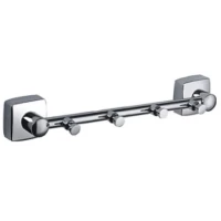 Планка с крючками Fixsen Kvadro FX-61305-4 для ванны, хром
