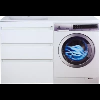 Тумба под раковину Misty Фостер Э-Фос01070-013ЯНС 68,5 см, напольная, над стиральной машиной, белый глянец/белый матовый