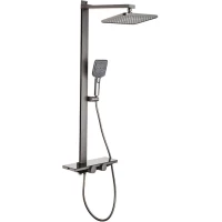 Душевая система Fmark FS45Q-03 360x230 мм, со смесителем, графит