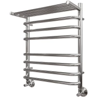 Полотенцесушитель водяной Point Нептун Премиум с полкой П7 PN09156SP 600x532, хром