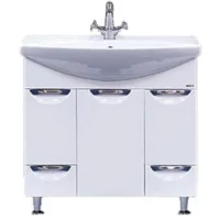 Тумба под раковину Misty Орхидея П-Орх01085-0112Я 82,5 см, напольная, белый глянец