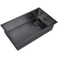 Кухонная мойка Zorg LUX 7444 GRAFIT 74x44 см, графит