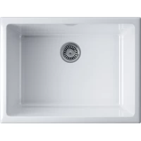 Кухонная мойка Omoikiri Natceramic Okinoshima 61-U/I-WH Glossy 4993256 61x46 см, белый глянец