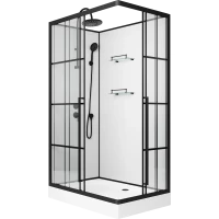 Душевая кабина 100x80x225 см Niagara ST100/80/15QL/KL/BKT прозрачное