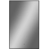 Зеркало Art&Max Sorrento AM-Sor-600-1000-DS-F 60x100 см, с LED-подсветкой, сенсорным выключателем, диммером, черный
