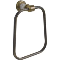 Полотенцедержатель кольцо Boheme Murano 10905-W-BR бронза/белый