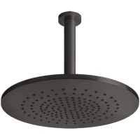 Верхний душ Gessi Gessi316 54152#707 355 мм, с кронштейном, черный хром матовый