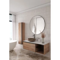 Комплект мебели Armadi Art Quatro Willow 790-M6-120-W-A + 792-120-W + 801-ED + 545-100-GM 121 см L, подвесной, со столешницей, ива