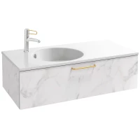 Тумба белый мрамор 100 см Jacob Delafon Odeon Rive Gauche EB2516-R8-NR4