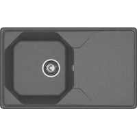 Кухонная мойка GranFest Unique 840L 84x50 см, графит