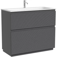 Тумба под раковину Sancos Folk Floor FL100FGS 99,5 см, напольная, темно-серый матовый