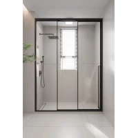 Душевая дверь Veconi Premium Prato PR3/L-130-01-B-C4 130 см L, профиль черный матовый, стекло прозрачное