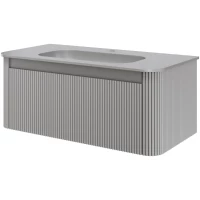 Тумба под раковину Armadi Art Voi Luna 782-100-R-L 100 см, подвесная, серый матовый